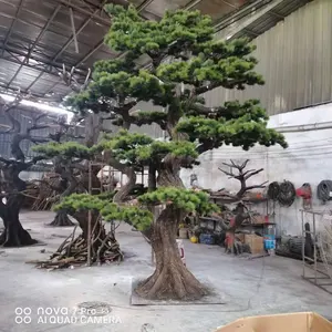 Artificial pine tree art tree fiberglass trunk