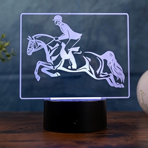 Luz Nocturna LED, Decoración <span class=keywords><strong>de</strong></span> Carreras <span class=keywords><strong>de</strong></span> <span class=keywords><strong>Caballos</strong></span>, Deportes Ecuestres, Regalo Perfecto para Entusiastas del Deporte, Novio, Bádminton - Product Image 6