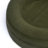 Anpassbares Logo Luxuriöses Rundes Memory-Schaum Hundebett - Wasserdicht Waschbar XL Curl-Design mit Weicher Stützkante, Bouclé-Stoff