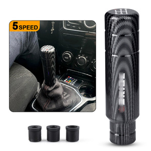Cnspeed Carbon Fiber Gear <b>Shift</b> <b>Knob</b> M8 M10 M12 5 Speed Manual Automatic Car Use - Product Image 4