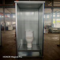 Toilettes mobiles portables personnalisées, conteneur respirant en panneaux d'acier sandwich pour les campings en plein air et l'utilisation au bureau
