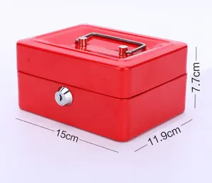 Bộ Sưu Tập Tiền Tùy Chỉnh Kim Loại Portable Security Cash Box Với Khóa Kết Hợp