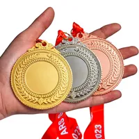Médaille de trophée sportif en métal gravée sur mesure pour marathon, boxe, judo, football, gymnastique, musculation, pickleball, lutte