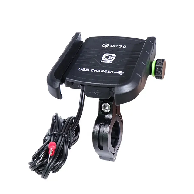 Fashion Motorcycle USB Quick Charger QC3.0 Cell Phone Holder Motorcycle Aluminum Motorcycle Phone Holder Charger