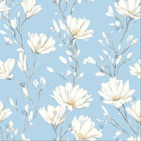 Tela Crepé de Poliéster Koshibo Chifón Africana, Nuevo Diseño de Prendas con Estampado Floral 3D, Estilos de Impresión Digital para Vestidos de Novia