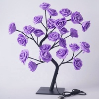 Lampe de Table à fleurs de Rose, lampe d'arbre de bureau, cadeau Led Rose décoration de Table intérieure pour chambre à coucher, cadeau de saint-valentin