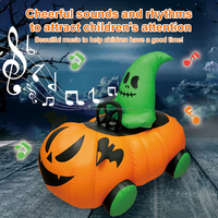 Voiture de course citrouille télécommandée 2,4 G Ju Rong, fantôme gonflable électrique pour enfants, décoration de fête d'Halloween