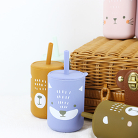 Gobelet réutilisable pour enfants et tout-petits sans BPA avec couvercle anti-fuite Gobelet réutilisable pour enfants et tout-petits sans BPA avec couvercle anti-fuite