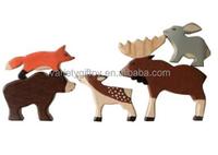 Bois bois Animal orignal cerf renard ours jouets étagère artisanat forêt animaux décoration