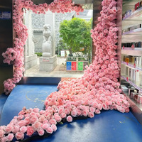 QiYing Victory Sofort lieferbare Rosen-Wasserfall-Kunstseidenblumen, 3D-gedruckte, fotoreife dekorative Blüten, Großhandel verfügbar