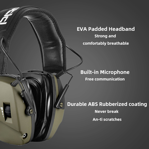 Chiến thuật earmuff điện tử bảo vệ thính giác Chụp tai nghe điện tử bảo vệ tai cho chụp đào tạo dành cho người lớn thể thao - Product Image 3