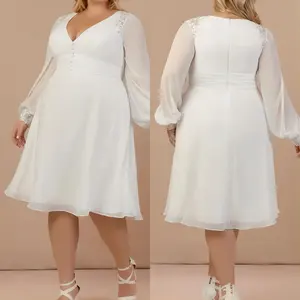 Vestidos Para Dama De Honor White Bridesmaids Lace Plus Size Elegant Wedding Dresses For Bride