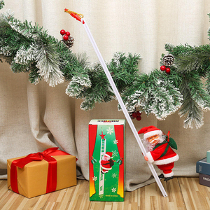 Muñeco de Papá Noel Eléctrico Trepador por Escalera Musical y de Baile, Decoración Navideña, Juguete de Peluche Súper Suave para Niños, Regalo de Navidad - Product Image 3