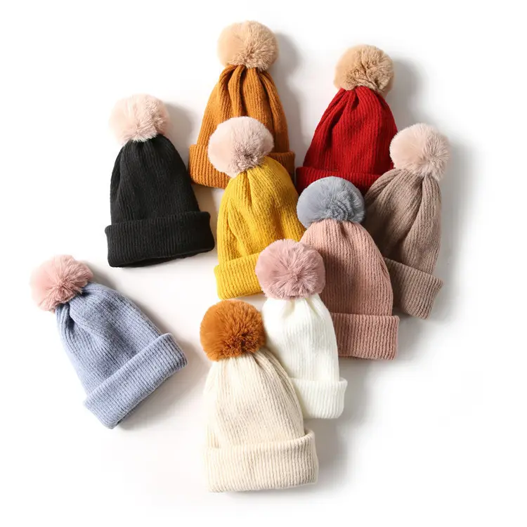 Высококачественные женские вязаные зимние шапки-бини с шарфом