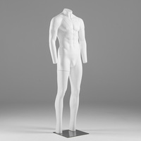 Support de présentation de mannequin invisible détachable en blanc mat 3D pour les magasins de vêtements pour hommes et femmes