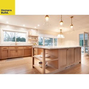 Isola da <span class=keywords><strong>Cucina</strong></span> Personalizzata in <span class=keywords><strong>Legno</strong></span> Massello di Rovere <span class=keywords><strong>Bianco</strong></span> con Mensole Sospese <span class=keywords><strong>e</strong></span> Telaio a Incasso, Pronta da Montare, DDU con Lavello <span class=keywords><strong>e</strong></span> <span class=keywords><strong>Marmo</strong></span> Inclusi - Product Image 4
