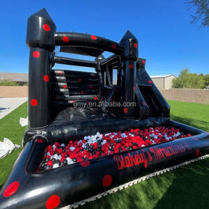 GMY gonfiabili gonfiabile <span class=keywords><strong>nero</strong></span> casa di rimbalzo con scivolo Infantiles Infantiles <span class=keywords><strong>castello</strong></span> gonfiabile con la sfera Pit per i bambini <span class=keywords><strong>del</strong></span> partito - Product Image 2