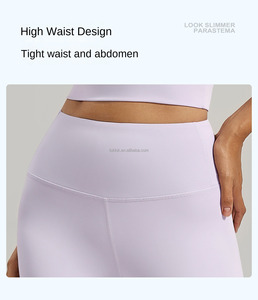 Pantalones de Yoga de Cintura Alta con Control de Abdomen y Logotipo Personalizado de Alta Calidad para Mujer, Elásticos en Cuatro Direcciones, Cintura Elástica, Color Sólido para Gimnasio y Fitness - Product Image 2