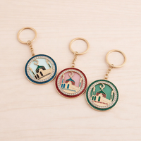 Porte-clés personnalisé de style arabe du Moyen-Orient, décorations du Ramadan, porte-clés en alliage métallique de la Kaaba, souvenir de la mosquée islamique