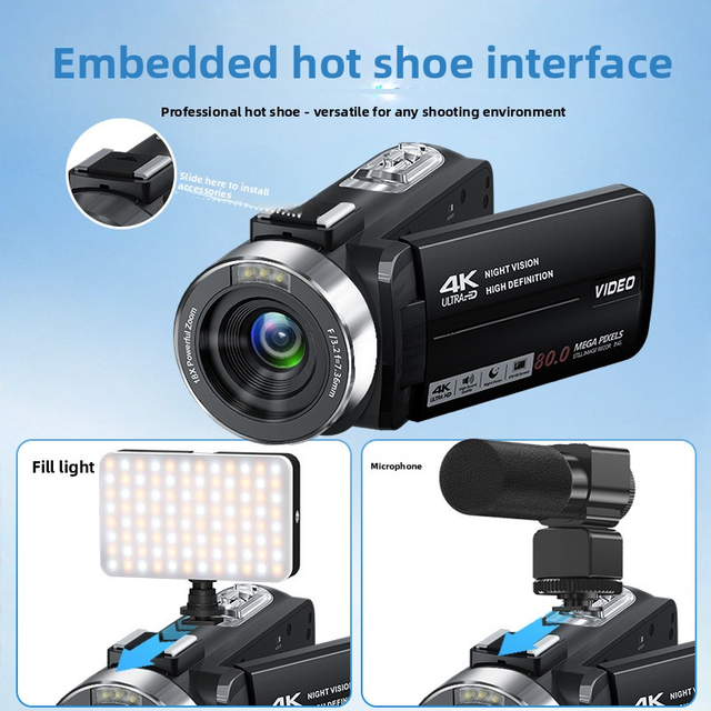 New HDV-8162 Plus 18X Zoom 4K Vlogging 5MP CMOS DSLR Trail Camera with SD Card Storage Cheap Camera for Outdoor Use