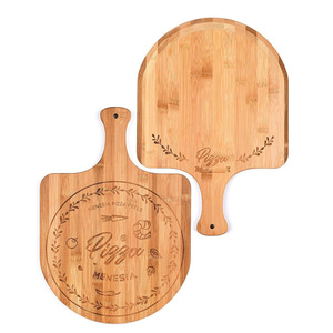 Tabla para hornear pizza de bambú de 12 pulgadas con asa para uso en horno - Product Image 4