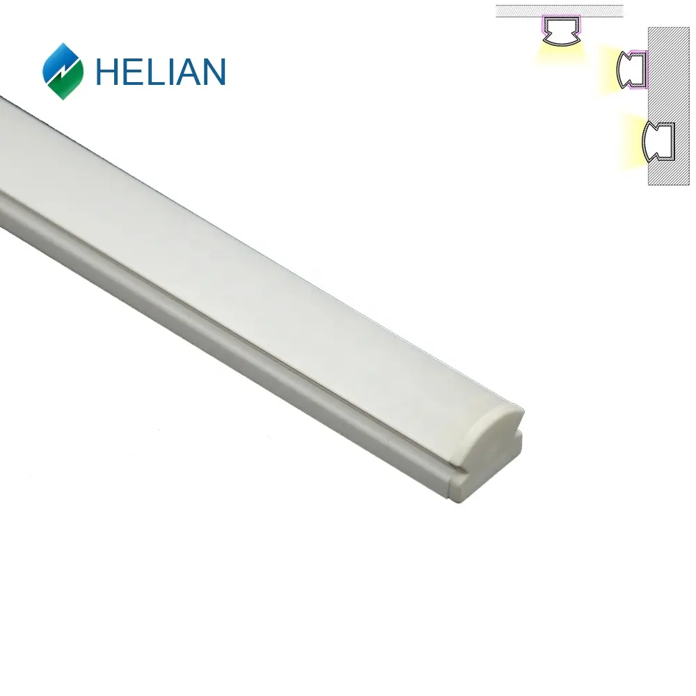 Waterproof recessed mounted Integrated led plastic profile for strip lights led bar
