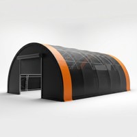Structure en tissu pour bâtiments : abri équestre, conteneur de stockage, hangar, entrepôt, tente, avec membrane PVC certifiée et acier galvanisé