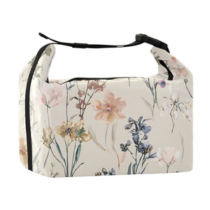 Sac à déjeuner personnalisé à fleurs aquarellées tropicales d'Hawaï, sac isotherme et chaud pour pique-nique scolaire en plein air - Product Image 2