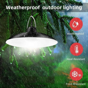 <b>Solar</b> Pendant Light Outdoor Waterproof LED <b>Lamp</b> Double-head Chandelier Decorations With Remote Control for Indoor Shed Barn Room - Product Image 3