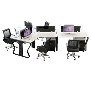 Đơn Giản Bàn Hiện Đại Cho 3/<span class=keywords><strong>5</strong></span> Hoặc 6 Người Bằng Gỗ Màn Hình Phân Vùng Và Ghế Kết Hợp Cho Máy Tính Thẻ Nhân Viên Nội Thất Văn Phòng - Product Image 4