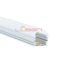Profilé d'extrusion d'aluminium à LED en forme de U plat T5 Super Bar Light Housing Linear Channels LS-163 Surface Mounted Anodized Cutting