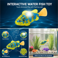 Nouveau jouet de bain pour animaux de compagnie, poisson nageur à détection lumineuse, simulation de poisson électrique pour chien et chat, accessoires d'aquarium étanches