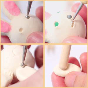 Haute qualité Double extrémité spirale pointeur stylo argile sculpture et acrylique ongles <span class=keywords><strong>dessin</strong></span> ensemble d'outils avec bois et acier inoxydable - Product Image 6