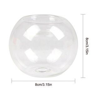 Penjualan Laris Pemegang Lilin Kaca Bola Bulat Tealight Dekorasi 8Cm Bening Kustom - Product Image 6