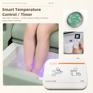 Sillón de Pedicura Multifuncional de Lujo para Salón, <span class=keywords><strong>Silla</strong></span> de SPA con Masaje de Pies por Vibración Eléctrica, Bañera para Pies e Iluminación LED - Product Image 3