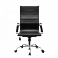 Silla de Oficina Ergonómica de Cuero, Moderna, Giratoria, con Respaldo Alto, Resistente al Agua y al Desgaste, con Función de Ajuste de Altura