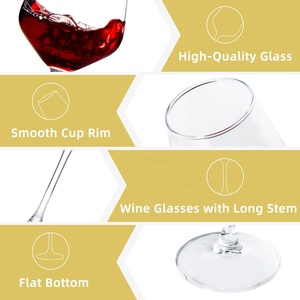 Verres à vin à long pied rouges ou blancs de 12 oz - Product Image 2