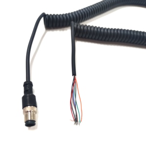 Cables Eléctricos Espirales de Aviación 4x24AWG con Extremos Desnudos, Cables Enrollados de Alimentación, Cables Flexibles Rizados - Product Image 5