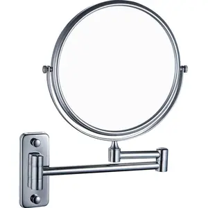 Espelho de maquiagem com rotação 360 graus, espelho de maquiagem sem rotação com luz led cosmética