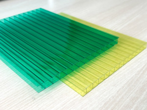 Plaques alvéolaires ondulées en <span class=keywords><strong>polycarbonate</strong></span> multi-parois à triple structure six parois, à isolation thermique supérieure pour toiture, écoénergétiques - Product Image 2