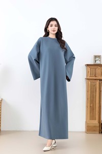 मामूली मुस्लिम महिलाओं लंबी आस्तीन ढीले फिट पोशाक सुरुचिपूर्ण क्लासिक शैली अनुकूलन योग्य - Product Image 5