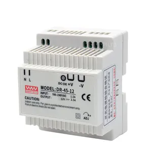 Guide rail type switching power supply DR-45 45W Single output DC 12V 3.75A Din rail switching power supply with CE
