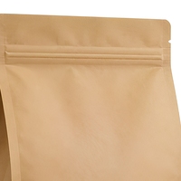 Sac en papier kraft pour aliments pour animaux de compagnie, refermable avec fermeture éclair, emballage autoportant, logo personnalisé