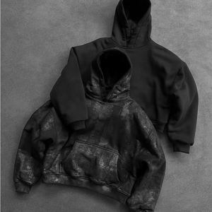 Fabricant de sweats à capuche zippés surdimensionnés pour hommes, en coton épais 100 %, couleur unie, pour l'hiver, style décontracté - Product Image 3