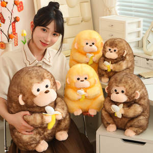 Peluche singe banane <span class=keywords><strong>en</strong></span> <span class=keywords><strong>gros</strong></span>, plusieurs tailles, pour le commerce électronique transfrontalier, les boutiques de cadeaux, supporte la personnalisation OEM - Product Image 1