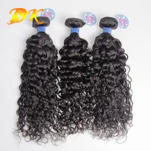 Wholesale Natural Black Brazilian Hair Weave Extensions Wavy Curly 100% Virgin Human Hair Water Wave Bundles