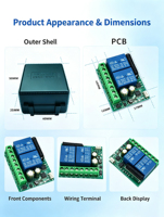 Interrupteur d'accès sans fil intelligent 433 MHz, télécommande 12 V 10 A, portée 10-50 m, alimenté par batterie pour modification de moteur et de voiture