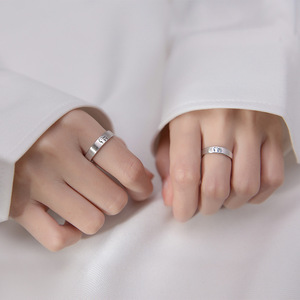 Bagues de bijoux de mariage personnalisées pour la Saint-Valentin Bagues en alliage avec chat animal Anneaux de couple à ouverture réglable Vente en gros - Product Image 4