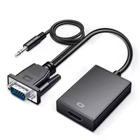 1080P avec audio, alimentation USB, Plug&Play, pour ordinateur portable vers moniteur - Câble VGA vers HDMI