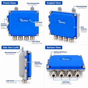 Registrador de datos Modbus 4G a batería, sensor ultrasónico de nivel de agua, monitorización inalámbrica del nivel de agua en tiempo real - Product Image 2